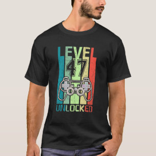 Camiseta Nível 47 Vídeo Gamer 47th Aniversário Tee