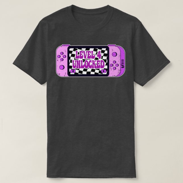 Camiseta Nível 4 desbloqueado (Frente do Design)