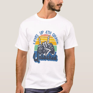 Camiseta Nível 4 Desbloqueado Jogos De Volta À Escola