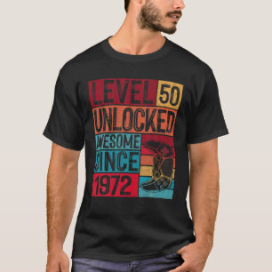 Camiseta Nível 50 Impressionante Desde 1972 Vintage 50Th