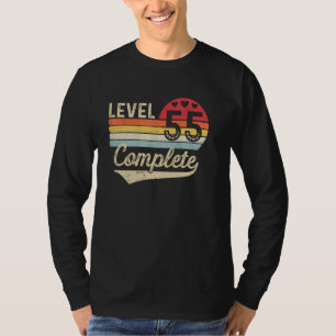 Camiseta Nível 55 Completo 55º aniversário de casamento 55 