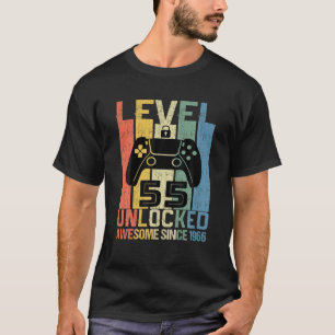 Camiseta Nível 55 Jogador de Aniversário Desbloqueado Inc