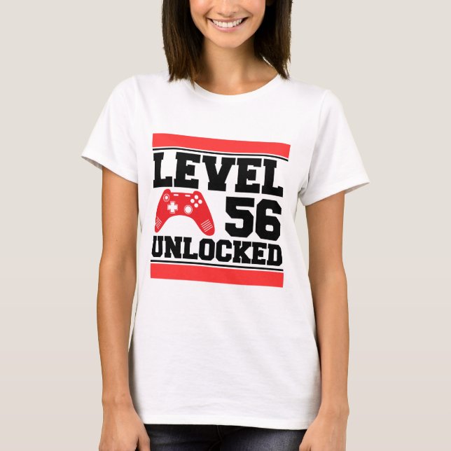 Camiseta Nível 56 desbloqueado (Frente)