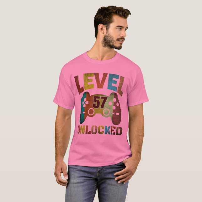 Camiseta NÍVEL 57 DESBLOQUEADO (Frente Completa)