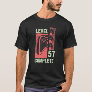 Camiseta Nível 57 Gamer Gift 57 Anos De Idade Para Jogos V