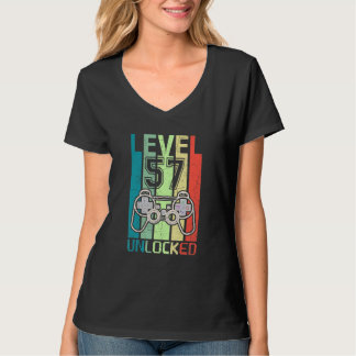 Camiseta Nível 57 Vídeo Gamer 57th Aniversário Tee
