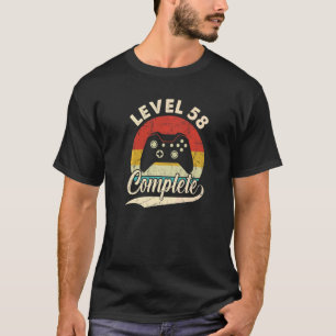 Camiseta Nível 58 Completo 58º Aniversário De Casamento Par