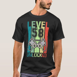 Camiseta Nível 58 Vídeo Gamer 58º Aniversário