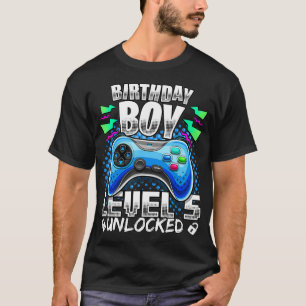 Camiseta Nível 5 Desbloqueado 5 de jogos de vídeo Anivers