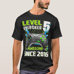 Camiseta Nível 5 - Nascimento do 5 do Jogo de Vídeo 2016 