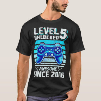 Camiseta Nível 5 - Nascimento do 5 do Jogo de Vídeo 2016 De
