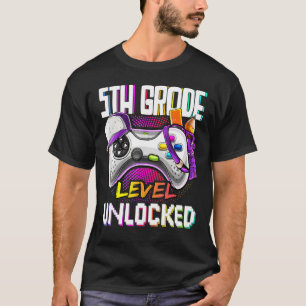 Camiseta Nível 5 Nível Desbloqueado De Volta Ao Jogo De Víd