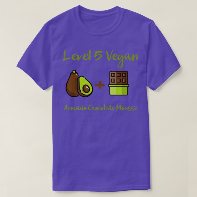 Camiseta Nível 5 Vegan Avocado Chocolate Mousse Raw Veggie (Frente do Design)