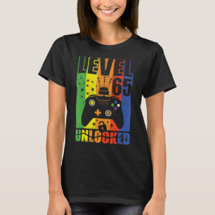 Camiseta Nível 65 Aniversário desbloqueado Nível 65º Aniver