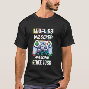 Camiseta Nível 69 Desbloqueado incrível desde 1956 jogador