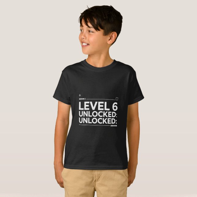 Camiseta Nível 6 Desbloqueado (Frente Completa)