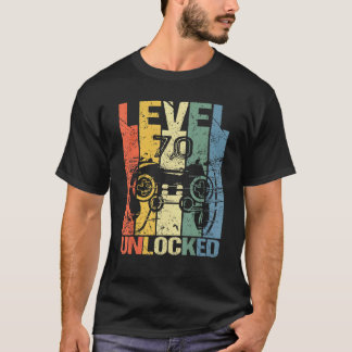 Camiseta Nível 70 Desbloqueado Incrível 1952 Video Game 70
