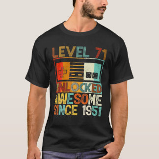 Camiseta Nível 71 Incrível Desde 1951 71º Aniversário