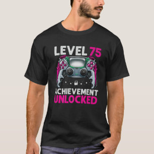Camiseta Nível 75 Desbloqueado Incrível Desde 1946 75º Aniv