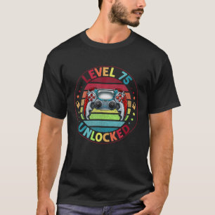 Camiseta Nível 75 Desbloqueado Incrível Desde 1946 75º Aniv