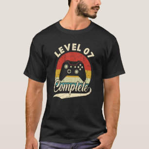 Camiseta Nível 7 Casamento De 7 Completado Aniversário Para