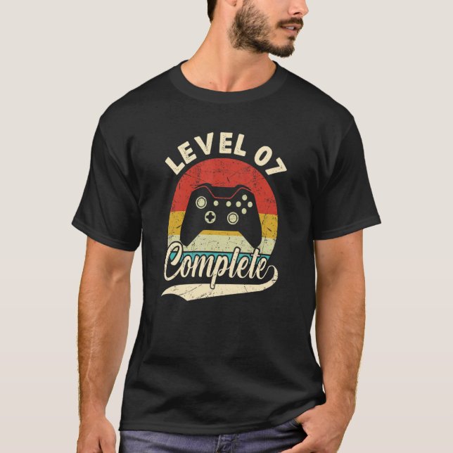 Camiseta Nível 7 Casamento De 7 Completado Aniversário Para (Frente)