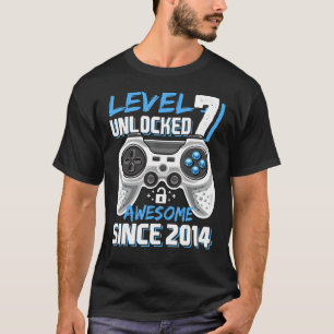 Camiseta Nível 7 Desbloqueado Incrível Nascimento do 7 do J