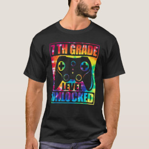 Camiseta Nível 7 Nível Desbloqueado De Volta Ao Jogo De Víd