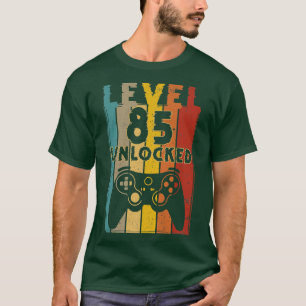 Camiseta Nível 85 Vídeo divertido desbloqueado Jogador 85º