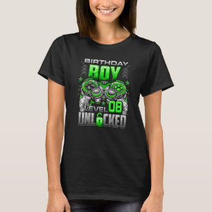 Camiseta Nível 8 Desbloqueado Incrível Desde 2014 8.º Anive