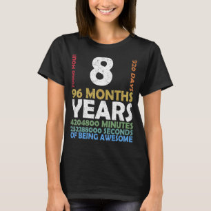 Camiseta Nível 8 Jogo de vídeo desbloqueado 8ª Festa de ani