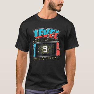 Camiseta Nível 9 Aniversário de 9 Anos