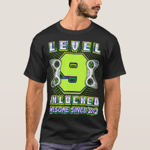 Camiseta Nível 9 Desbloqueado Incrível 2012 Vídeo Game 9