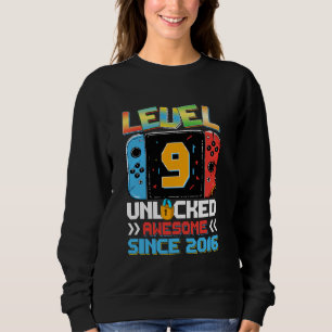 Camiseta Nível 9 Desbloqueado Incrível 2016 Vídeo Game 9.º