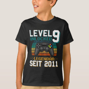 Camiseta Nível 9 Desbloqueado Incrível Desde 2015 Aniversár