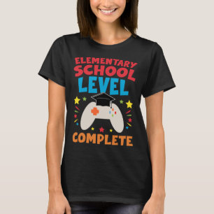 Camiseta Nível Concluído Escola Elementar No Último Dia Da
