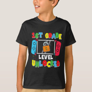 Camiseta Nível da 1ª Série Desbloqueado Ck Para a Escola Pr
