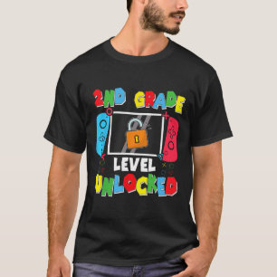 Camiseta Nível da 2ª Série Desbloqueado Ck Para a Escola Pr