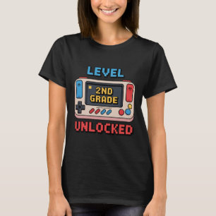 Camiseta Nível da 2ª Série Desbloqueado Jogo de Vídeo Ck pa