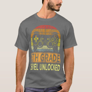 Camiseta Nível de 5 desbloqueado Primeiro Dia de Vídeo Esco
