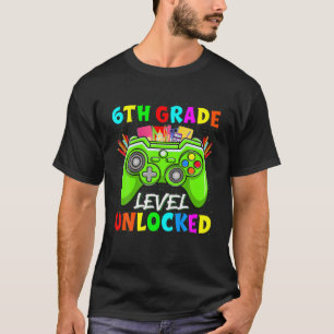 Camiseta Nível de 6 do 1º Dia da Escola Menina