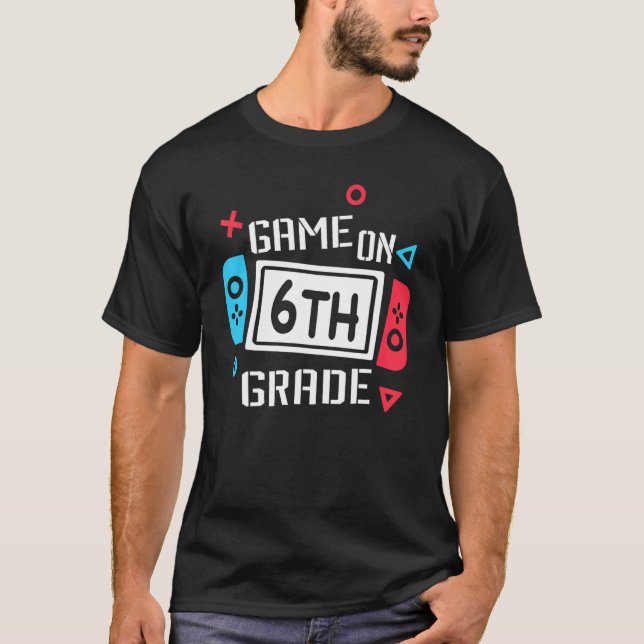 Camiseta Nível de 6 Nível Desbloqueado Jogo No 6 Grau Volta (Frente)