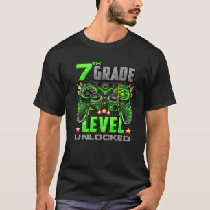 Camiseta Nível de 7 Nível Desbloqueado De Volta À 7 Da Esco