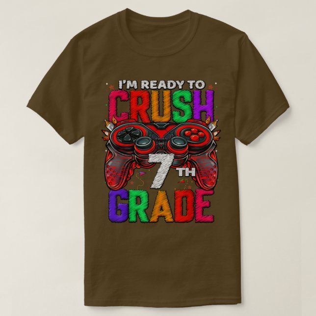 Camiseta Nível de 7 Nível Desbloqueado Jogo No 7 Grau Volta (Frente do Design)