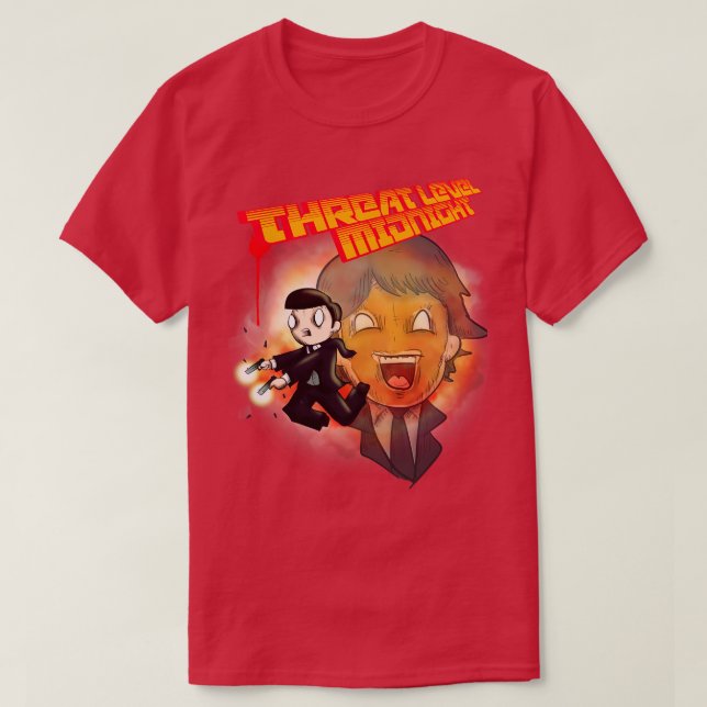 Camiseta Nível de ameaça meia-noite (Frente do Design)