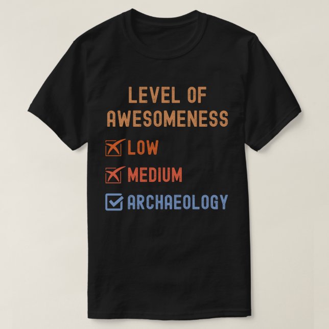Camiseta Nível de Arqueologia de Fantasia (Frente do Design)