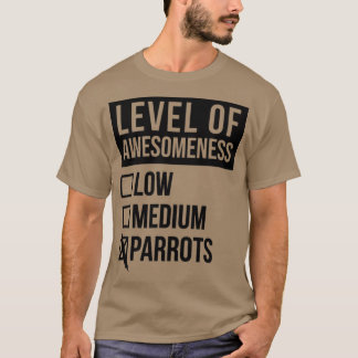 Camiseta Nível De Arte Engraçado Do Papagaio