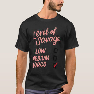 Camiseta Nível de Astrologia do Vírus Selvagem Horoscópio Z