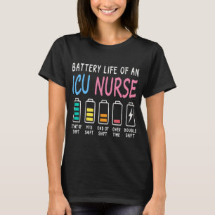 Camiseta Nível de bateria de um gráfico de humor de enferme