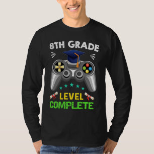 Camiseta Nível de Conclusão da 8ª Série Gamer Completo 2022